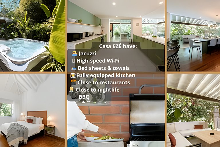 Villa in Poblado+6BR+Jacuzzi+Ping Pong+BBQ!