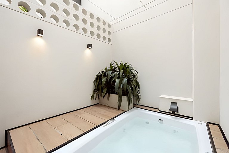 Private Jacuzzi Stylish Apto AC- Kitchen- Wi-Fi