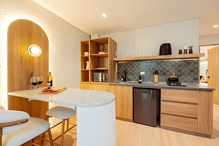 Private Jacuzzi Stylish Apto AC- Kitchen- Wi-Fi