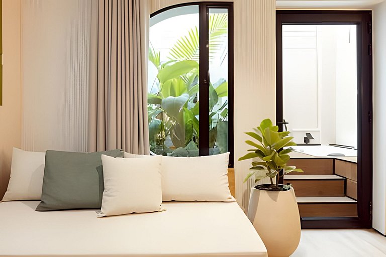 Private Jacuzzi Stylish Apto AC- Kitchen- Wi-Fi