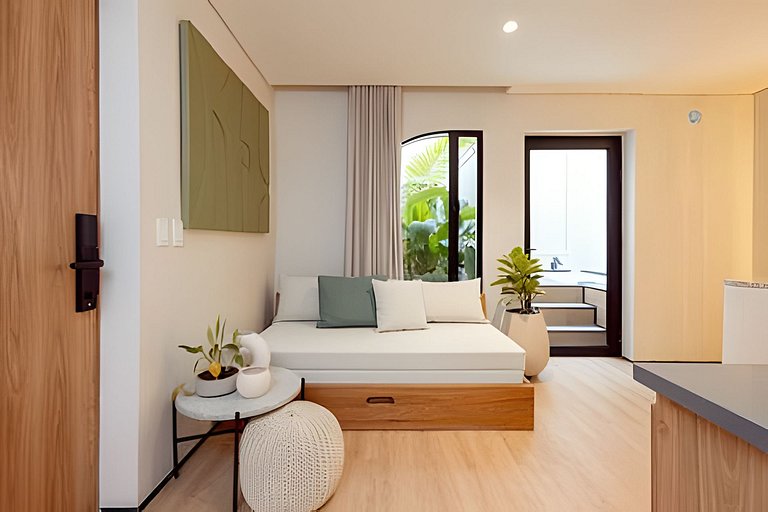 Private Jacuzzi Stylish Apto AC- Kitchen- Wi-Fi