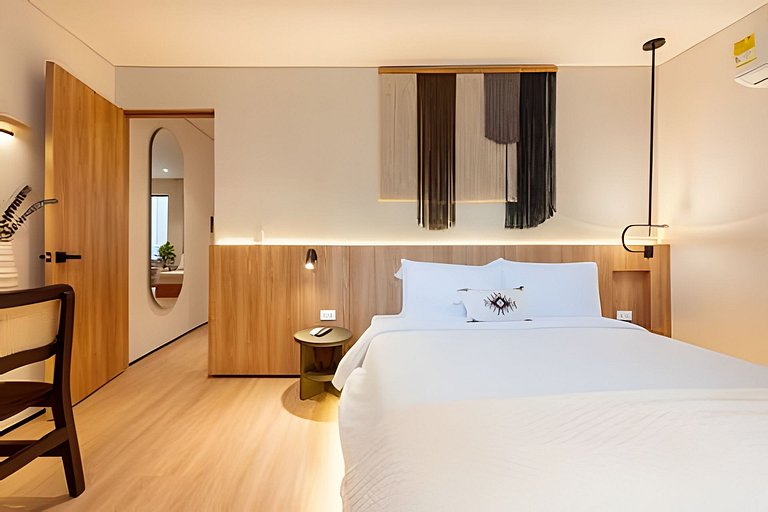 Private Jacuzzi Stylish Apto AC- Kitchen- Wi-Fi