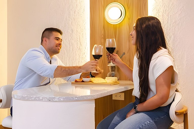 Private Jacuzzi Stylish Apto AC- Kitchen- Wi-Fi