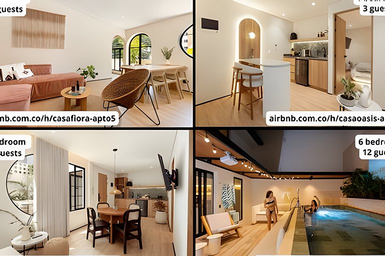 Private Jacuzzi Stylish Apto AC- Kitchen- Wi-Fi