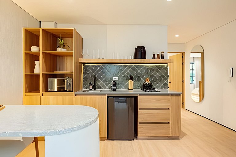 Private Jacuzzi Stylish Apto AC- Kitchen- Wi-Fi